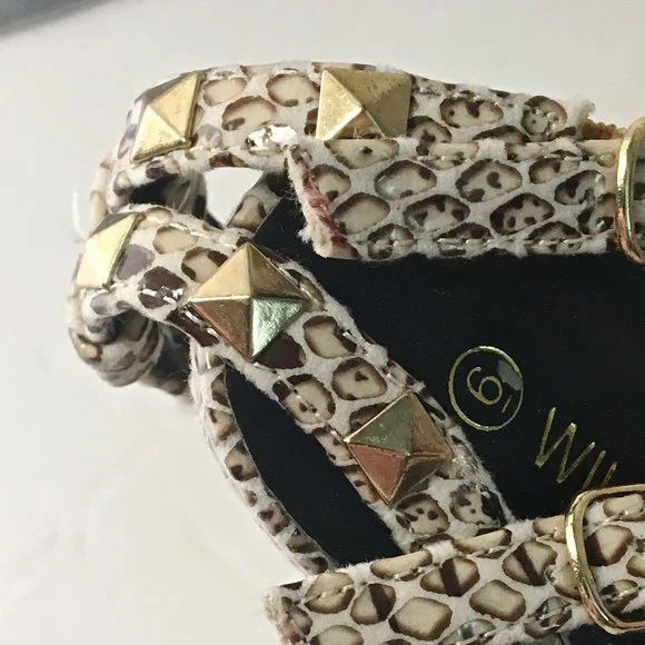 Wild Diva Lounge Snake Cage Stiletto shoes 6 NWT - Picture 12 of 14